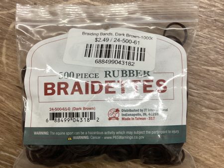 Braiding Bands, Dark Brown-1000ct Hot on Sale