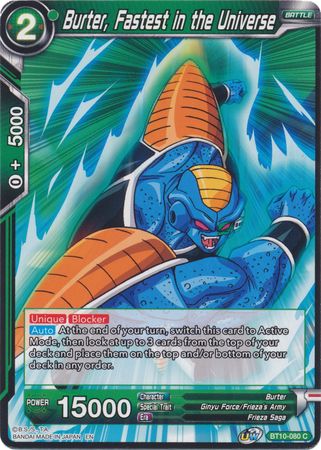 Burter, Fastest in the Universe (BT10-080) [Rise of the Unison Warrior 2nd Edition] Hot on Sale