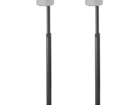 SANUS Premium Adjustable Height Wireless Speaker Stand   Pair Black For Sale