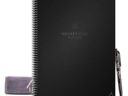 Rocketbook EVRF-L-M-K-A Fusion Mini Notebook Bundle 2 Pens 2 Cloths Black Letter For Cheap