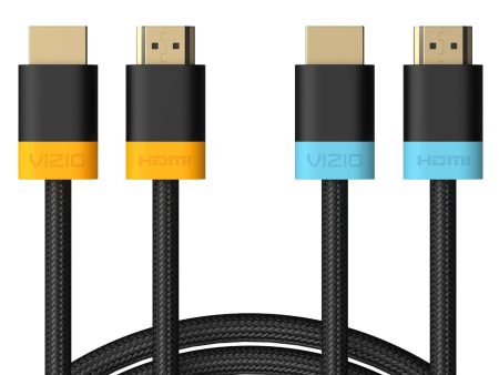 Vizio Ultra High Speed HDMI 2.1 Cables- 2 Pack 8 Ft. Cables, Random Assorted Colors Online Sale