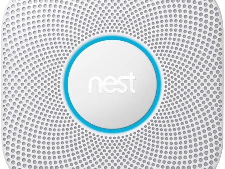 Google Nest Protect Wired Powered Smoke and Carbon Monoxide Alarm 2nd Generation, White Online