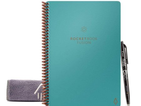 Rocketbook Fusion Mini Notebook 2Pen 2Cloth Light Blue Executive Cheap