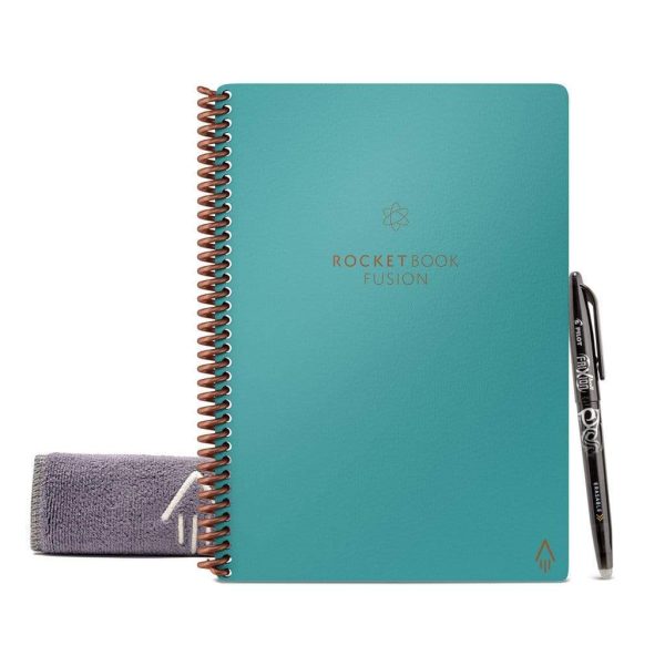 Rocketbook Fusion Mini Notebook 2Pen 2Cloth Light Blue Executive Cheap