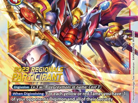 ShineGreymon [BT12-043] (2023 Regionals Participant) [Across Time] Sale