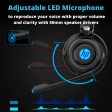 HP Mic and LED Light Wired Stereo Gaming Headset, Black Fashion