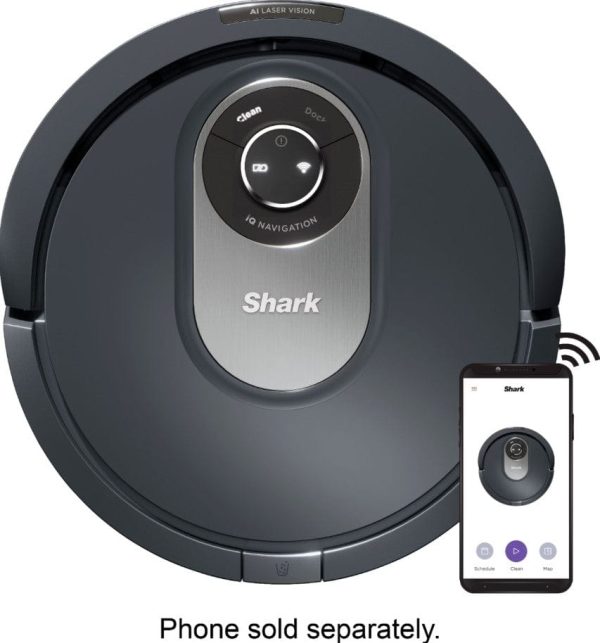 Shark Smart Mapping, Scheduling, Pet Hair Pick Up, Logical Navigation Carpet AI Robot Vacuum, Black Silver Online