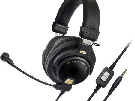 Audio-Technica Closed-Back Premium Gaming Headset with 6  Boom Microphone, Black Sale