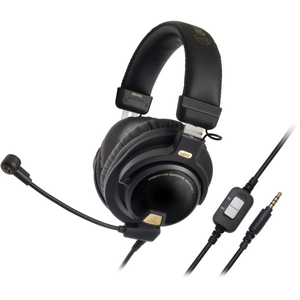 Audio-Technica Closed-Back Premium Gaming Headset with 6  Boom Microphone, Black Sale