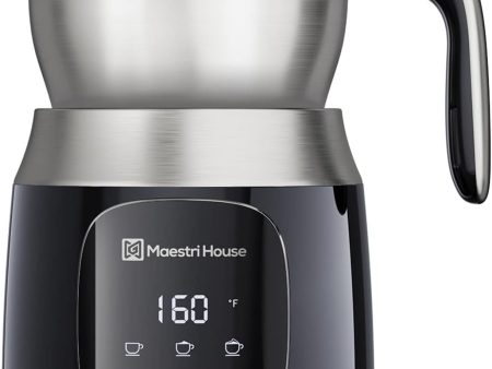 Maestri House 21oz Smart Touch Control,Variable Temp and Froth Thickness Detachable Milk Frother Black Hot on Sale