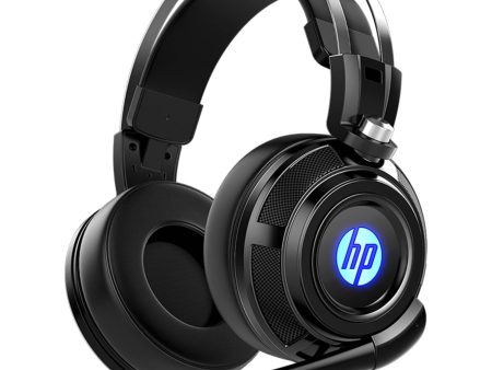 HP Mic and LED Light Wired Stereo Gaming Headset, Black Fashion