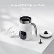 Maestri House 14oz Smart Adjustable Temperature & Thickness Control for Lattes, Cappuccinos, and Mochas Integrated Milk Frother White Hot on Sale